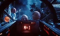 some sci - filory looking robots from inside a tunnel