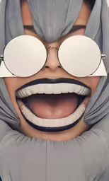 an image of a person wearing a hooded jacket and glasses