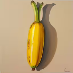 a banana hanging from the wall on top of a wall