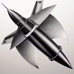 the artwork shows a flying rocket with its tail like the plane