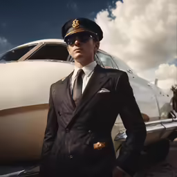 a man in a suit is standing by a car