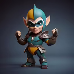 a toy character in the animated game, super smash