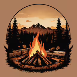 the fire in the woods and mountains,there is no image on this page to describe