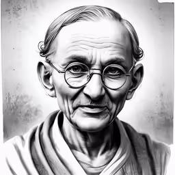 an older man wearing glasses looking forward