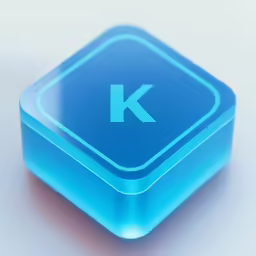 there is a square shape with a letter k on it