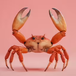 a crabs has very long legs to make it look like a face
