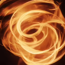 the top view of a fire hose on a black background