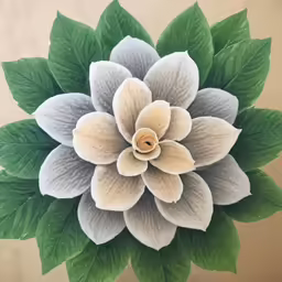 an odd flower that is on the wall