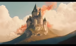 a castle that is sitting on a hill