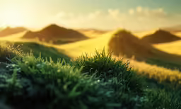 green shrubs sitting in the middle of a field