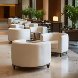 this room is very large and has a number of chairs in it