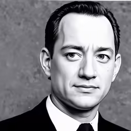 a man in a suit and tie is looking directly at the camera