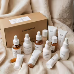 a group of bottles that are in a box