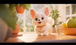 the disney animated movie mouse is sitting by some fruit