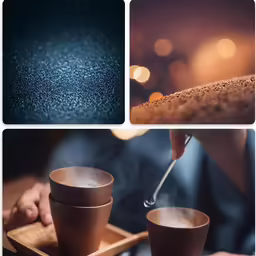 there is a collage with four different things to see