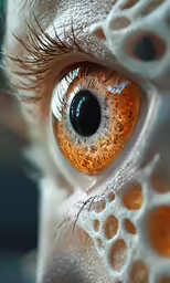 a close - up of an eye with long eyelashes