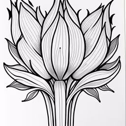 an art print with a plant inside of it,this black and white art nouveau print features an unusual floral