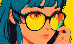 a person holding up their yellow eye glasses