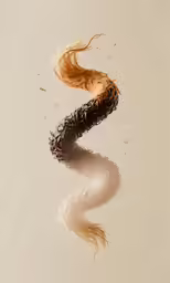 the image shows a very long hair type with no strings
