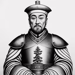 a drawing of the character of the chinese warrior
