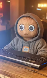 a person in a hoodie typing on a keyboard