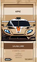 a photo of the car that is featured in this advertisement,a poster depicting a car driving on the track