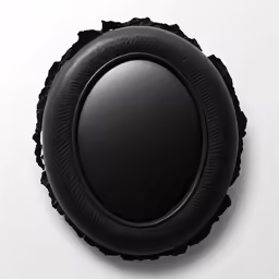 a black disk with some black texture on it