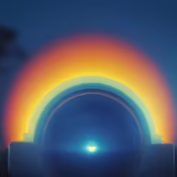 a computer image of the sun in front of some structure