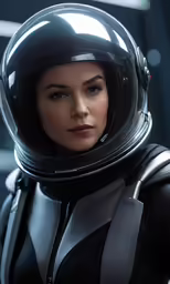 woman in a space suit posing for a photo