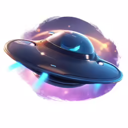 an alien ship floating on the air