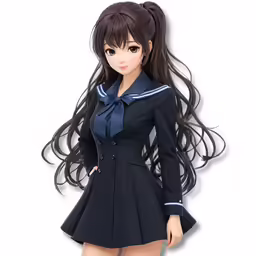 a cartoon figure of a woman with long hair