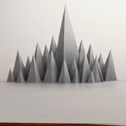 an image of some hills that have a mountain in the middle