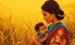 an image of a woman holding her child