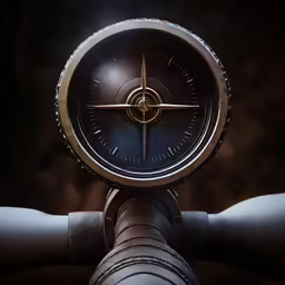 a clock is on top of a pipe