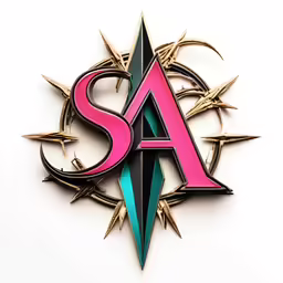 a stylized abstract logo is featured in this photo