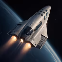 a large space ship in the middle of space