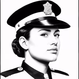 a woman in police uniform posing for a picture