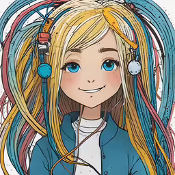 an image of a girl with long hair and a big smile