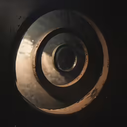 a piece of metal sitting inside of a window