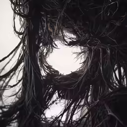 an abstract photo of a black and white tree