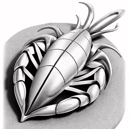 a metal crab sitting on top of a grey surface