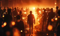 an image of a man that is walking towards a lot