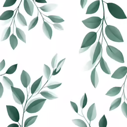 a pattern that looks like leaves and branches on a white background