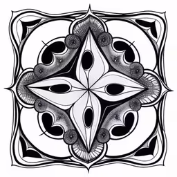 a drawing of an abstract piece of art