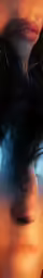 there is a hair piece under the face of an individual