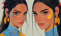 two female characters are looking at the same distance