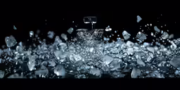 a glass of alcohol pouring with rain falling down