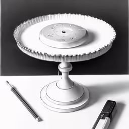 this is a still life photograph of a cake plate