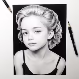 a drawing with some pencils on it