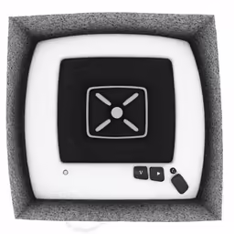 a black and white drawing of a television with a x on it